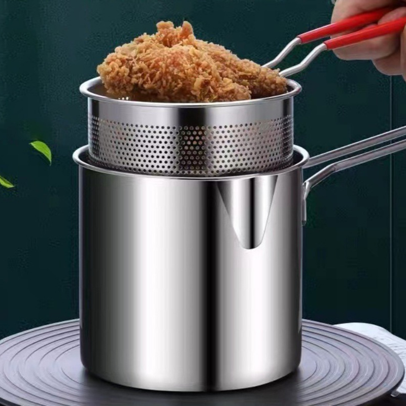 304 스테인리스 스틸 딥 프라이어 튀김 바구니 포함  - Kitchen Electronics Gadgets 리뷰 및 가격