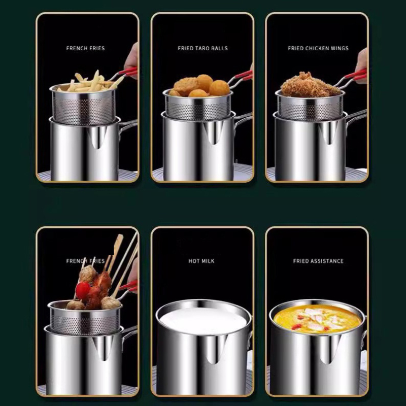 304 스테인리스 스틸 딥 프라이어 튀김 바구니 포함  - Kitchen Electronics Gadgets 리뷰 및 가격