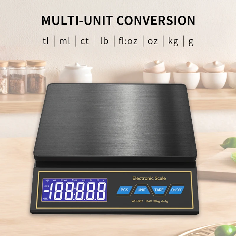 LCD 디지털 주방 저울 30kg/1g 충전식 스테인리 - Kitchen Electronics Gadgets 리뷰 및 가격